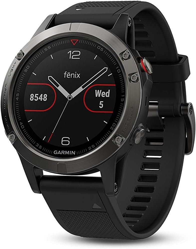 Garmin fēnix 5, Premium and Rugged Multisport GPS Smartwatch, Slate Gray/Black Band, 47 MM