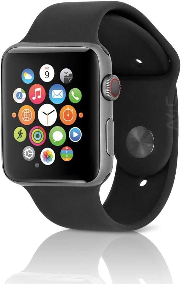 Apple Watch Series 4 (GPS + Cellular, 40MM) - Space Black Aluminum Case with Black Sport Band (Renewed)