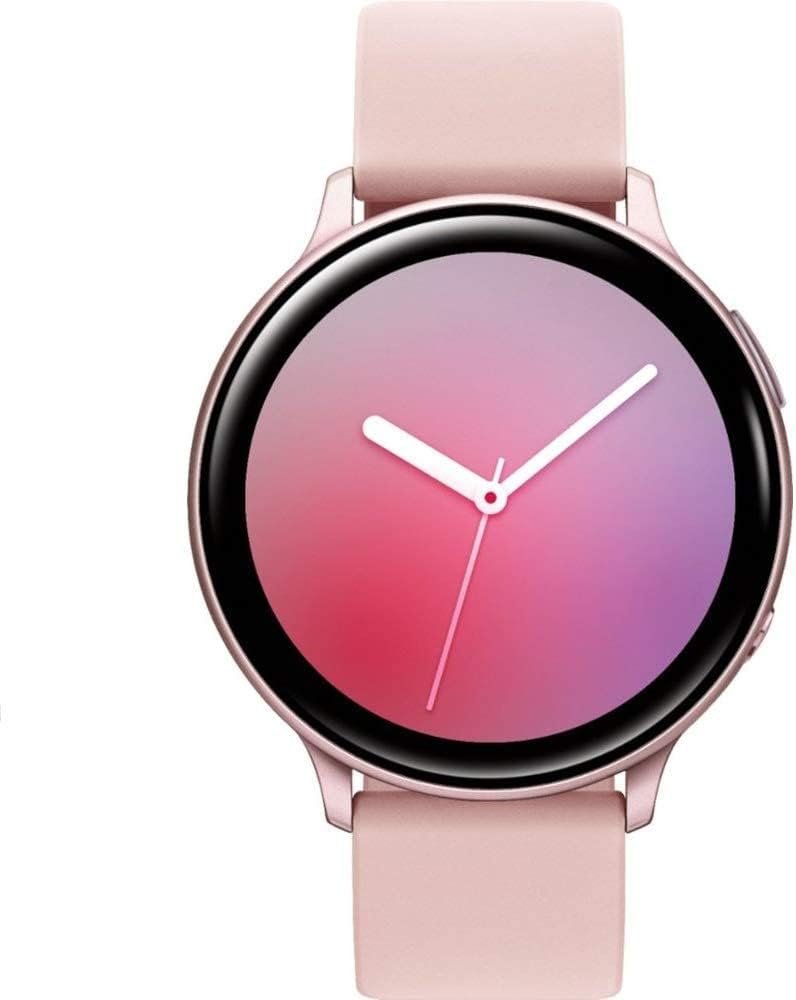 Samsung Galaxy Watch Active2 (Silicon Strap + Aluminum Bezel) Bluetooth - International,Multisport Tracker (Pink Gold, R820-44mm) (Renewed)