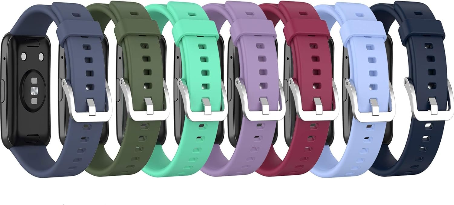 FitTurn Compatible with Huawei Watch Fit band Replacement Silicone Water Resistant Fitness Watch Wrist Band Strap for Huawei Watch Fit Smartwatch with Adapter Tools