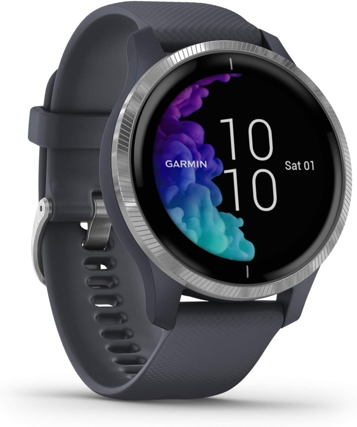 Garmin [ Renewed Venu, GPS Smartwatch with All-day Health and Fitness Features, Built in Music Storage, Blue Granite (Renewed)