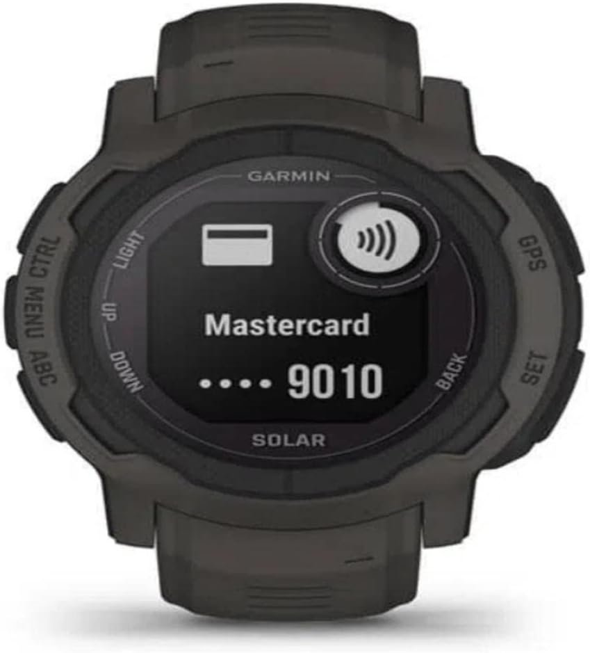 Garmin Instinct 2 Solar, GPS Outdoor Watch, Solar Charging Capabilities, Multi-GNSS Support, Tracbak Routing, Graphite