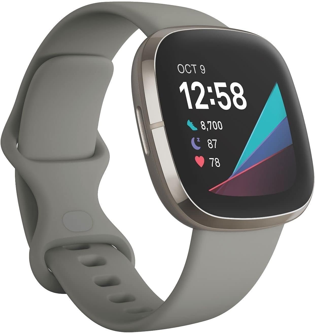 Fitbit - Sense Advanced Health Smartwatch - Silver (Renewed)