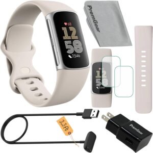 Fitbit Charge 6 Fitness Tracker Watch Bundle – Advanced Health Tracking