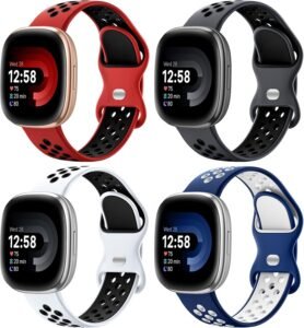 Maledan 4 Pack Sport Bands for Fitbit Versa 3/4 & Sense 2 | Review