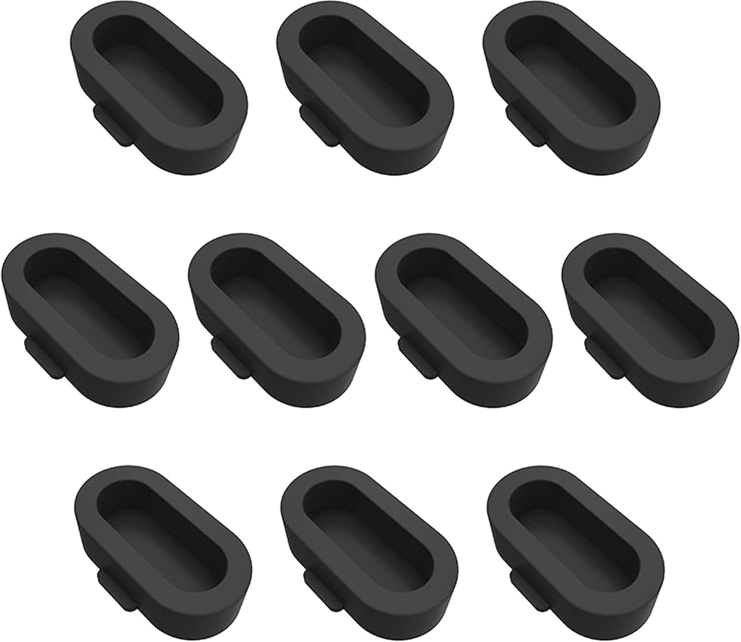 10 Pack Dust Plug Compatible for Garmin Watch Smartwatch Silicone Charger Port Protector Anti Dust Plugs Caps Cover (Black)