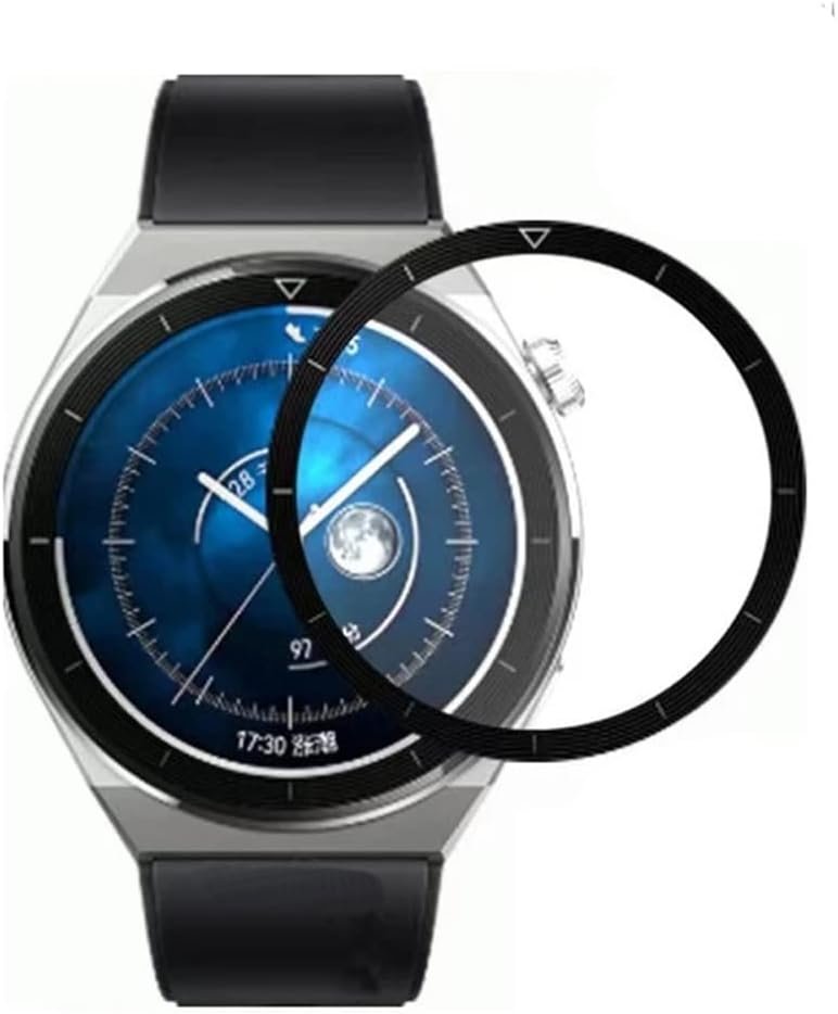 3D Curved Screen Protector For Huawei Watch GT 3 Classic 46 mm, 3Pack Soft Smart Watch Protective Film (Not Tempered Glass) [Clear HD] [Full Coverage] [Anti-Scratch] [Ultra Shatterproof]