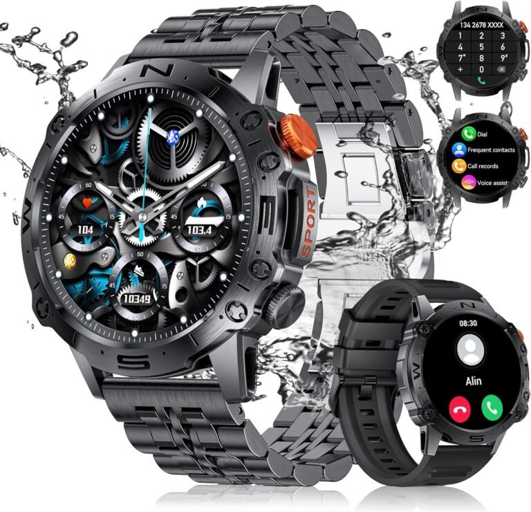 AMOLED Rugged Smartwatch for Calls and Fitness Tracking Plus