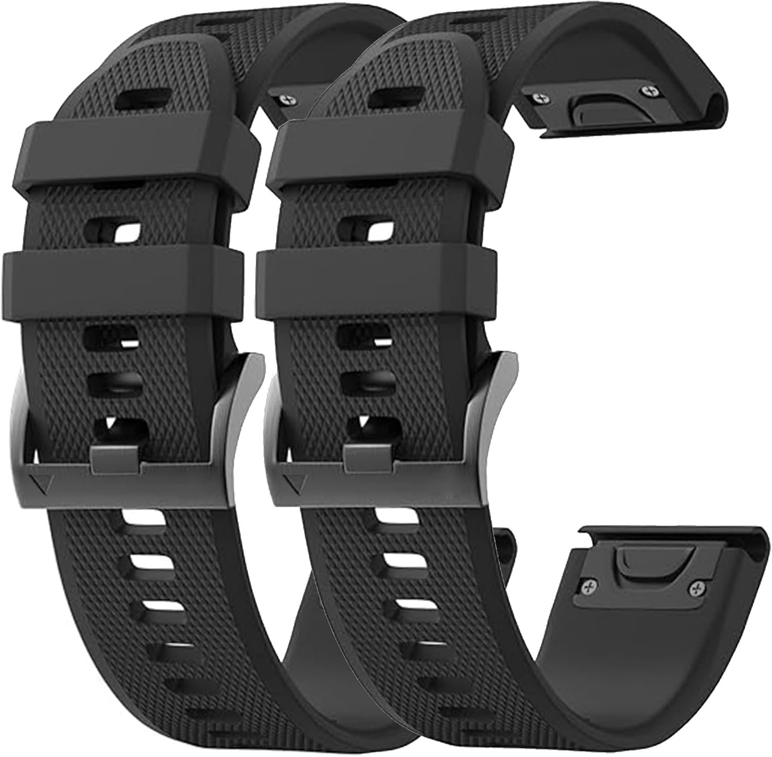 2 Pack Waterproof Band Compatible with Garmin Fenix 5 / Fenix 6 / Fenix 7 Band, QuickFit 22mm Watch Band for Fenix 7 Pro/Fenix 6 Pro/Fenix 5 Plus Watch Bands