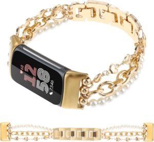 Stylish Pearl Beaded Bands for Fitbit Charge