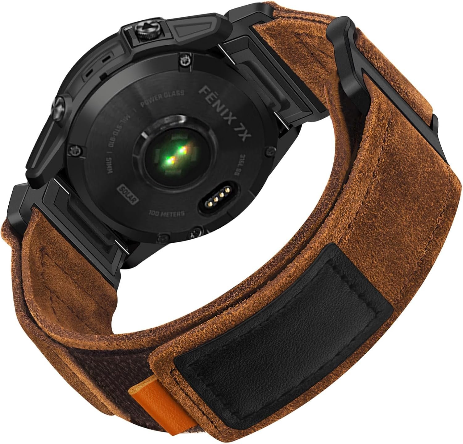 TRUMiRR Band for Fenix 7X / 6X Pro / 5X Plus Men, 26mm Quick Fit Loop Watchband Suede Leather Strap for Garmin Tactix 7 Pro/Epix Pro (Gen 2) 51mm / Instict 2X