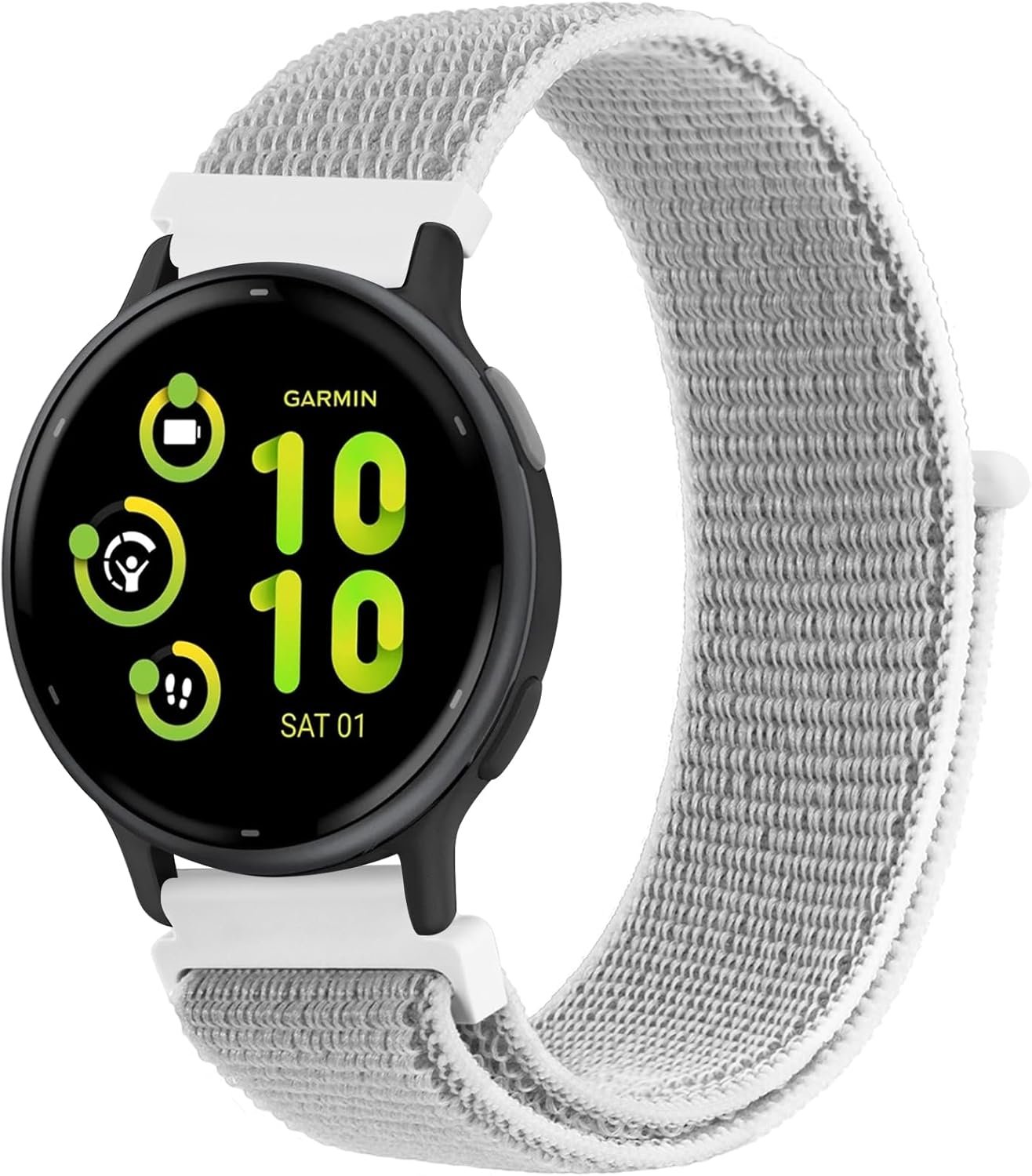 Meliya Nylon Band Compatible with Garmin Vivoactive 5 / Vivoactive 3 Watch Band, Garmin Venu 2 Plus / Venu Sq / Venu Watch Bands Women Men, Adjustable Sport Replacement Strap for Garmin Vivoactive 5, Vivoactive 3 Music, Venu Sq Music, Venu, Vivomove Sport, Forerunner 55 / 645 / 245 Music Smart Watch