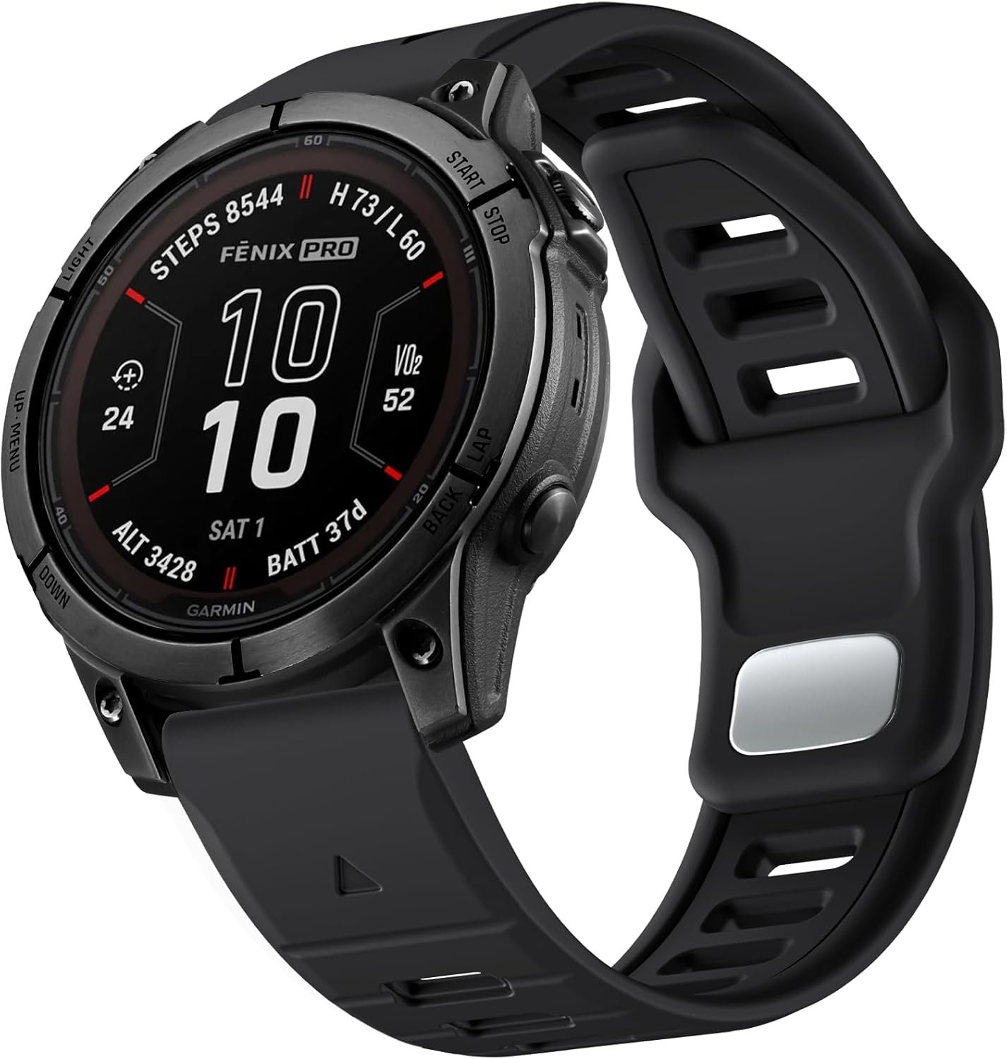 Sports Band for Garmin Fenix 7X/Fenix 7X Pro/Fenix 6X Pro/Fenix 5X Plus/Fenix 5X/Fenix 3 HR/Tactix Delta/Descent/Epix Pro 2 51mm, Soft Silicone Strap for Garmin Quick Fit 26 Watch Bands