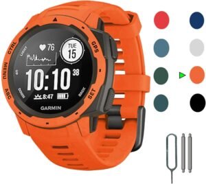 EXMRAT Silicone Watch Strap for Garmin Instinct Series – Comfort & Style