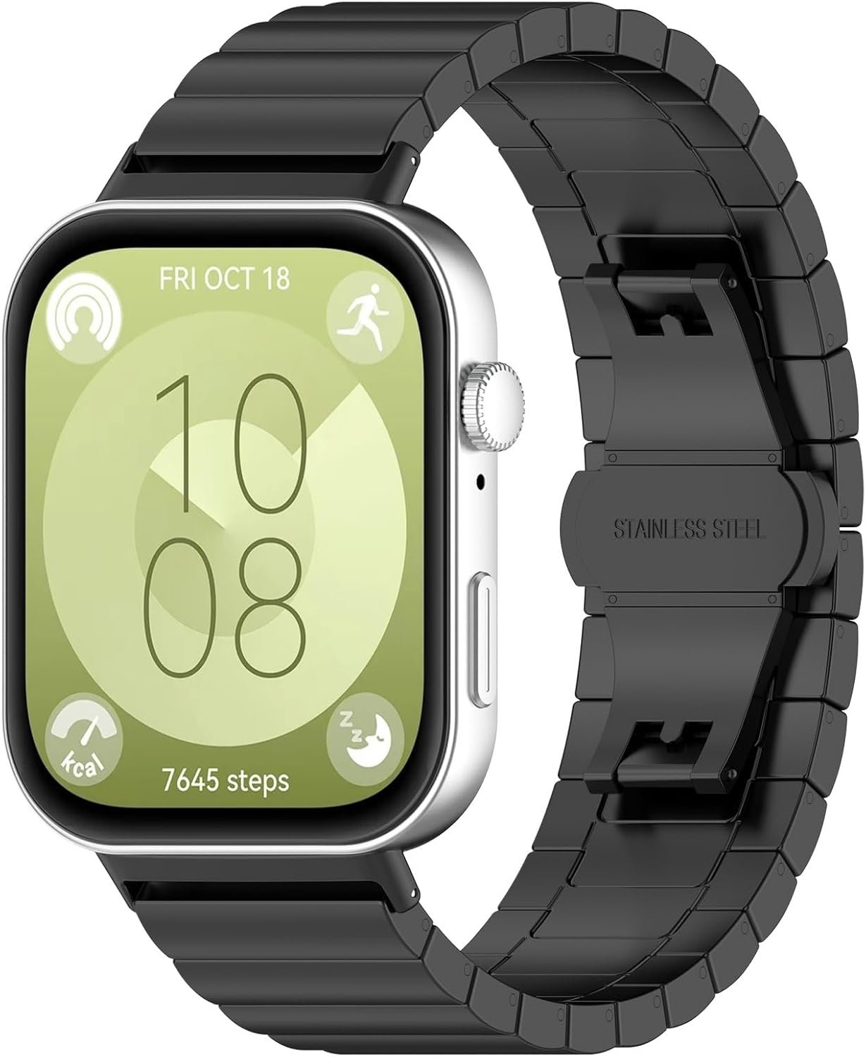 Chofit Replacecment Band Compatible with Huawei Watch Fit 3 for Women Men,Metal Stainless Steel Wristband Adjustable Bracelet for Huawei Watch Fit 3 Strap