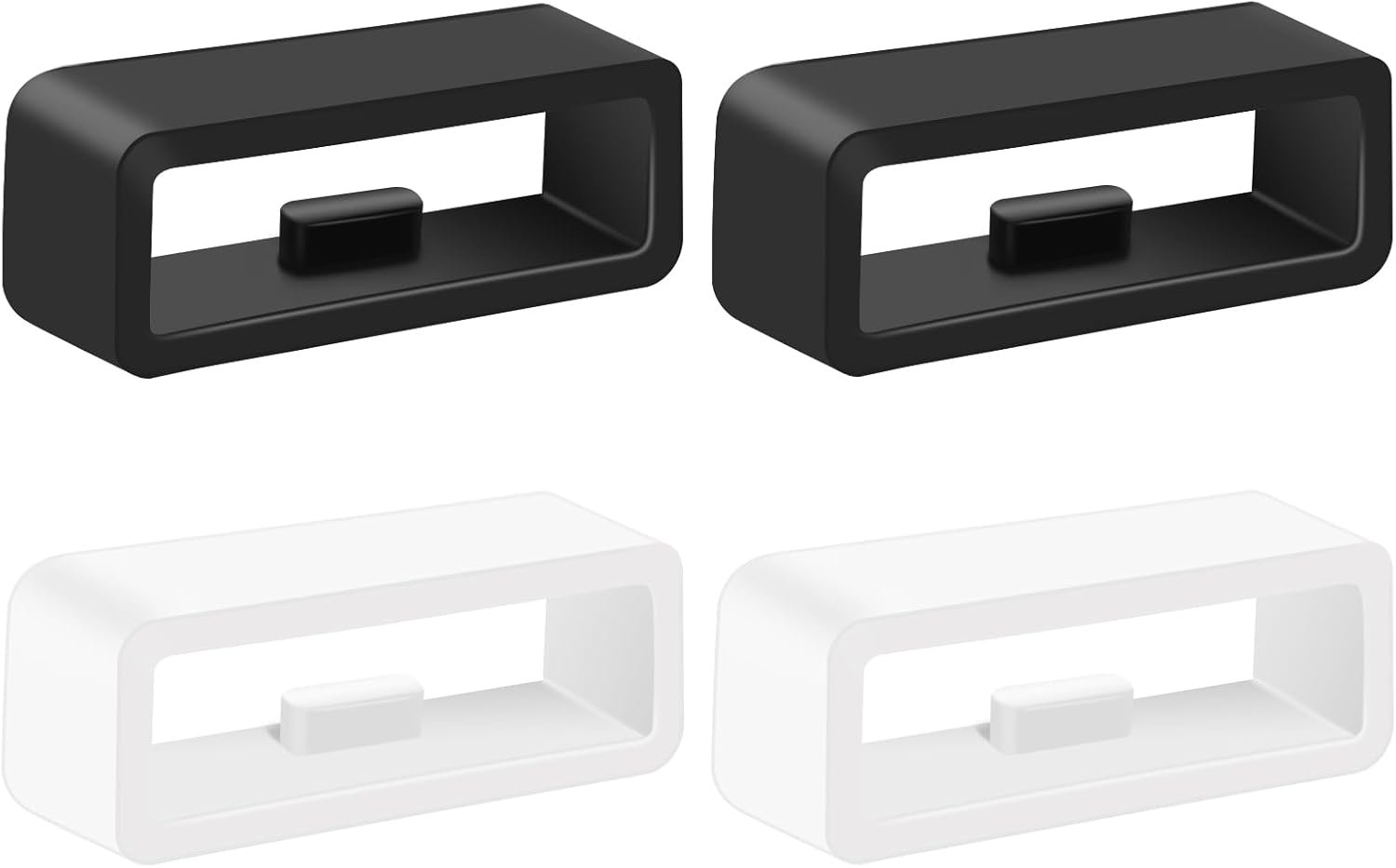 Band Keepers for Garmin Vivoactive 5 3/Forerunner 645 245 165 55/Venu Sq/Vivomove/Fenix 7S 6S 5S Watch Bands, Silicone Replacement Watch Band Loop/Holder/Retainer/Fastener Rings