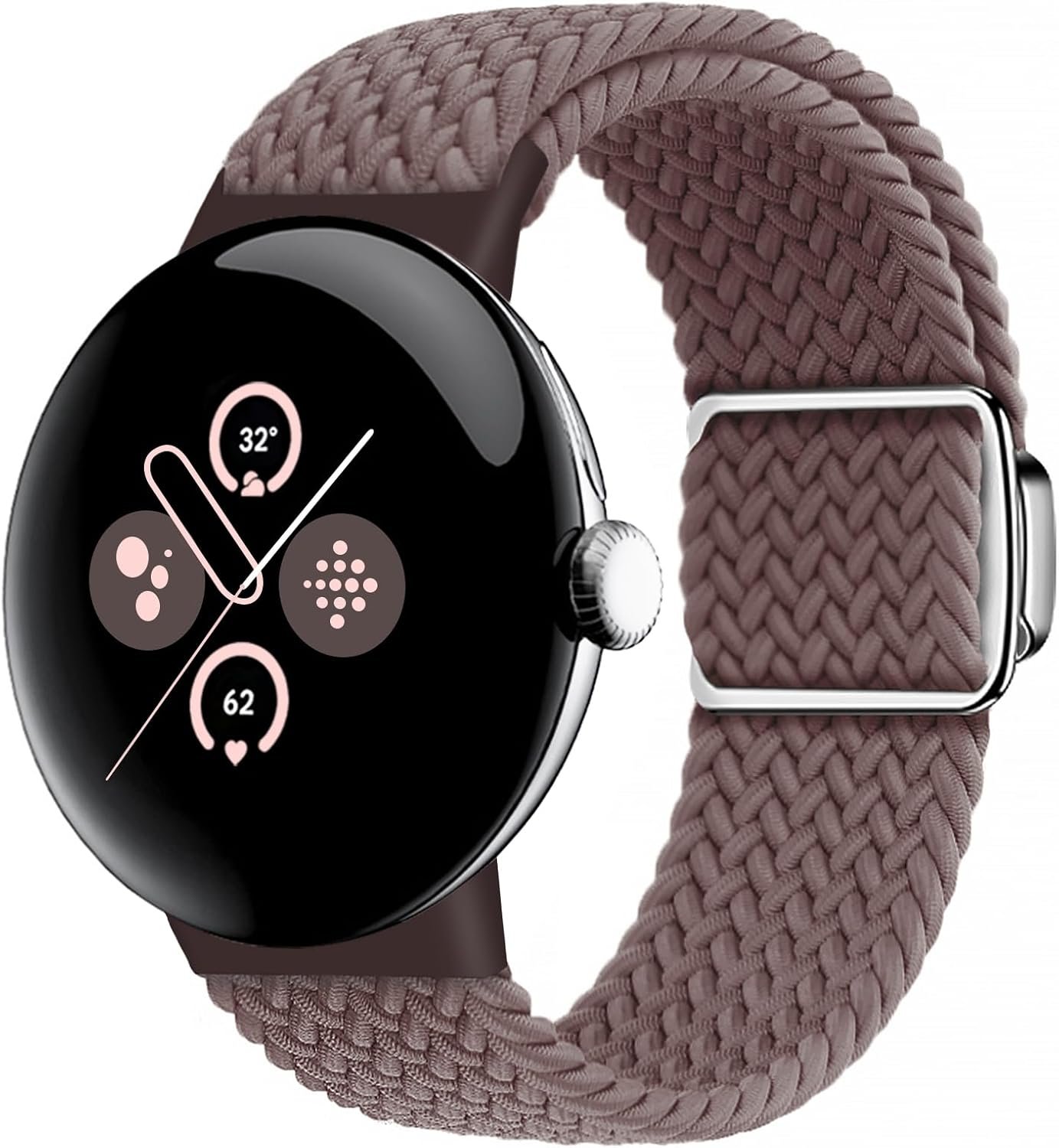 Braided Magnetic Band Compatible with Google Pixel Watch/Pixel Watch 2, [Upgraded Magnets do not fall off] Adjustable Stretchy Nylon Strap for Pixel Watch 2 1 Wristbands Women Men