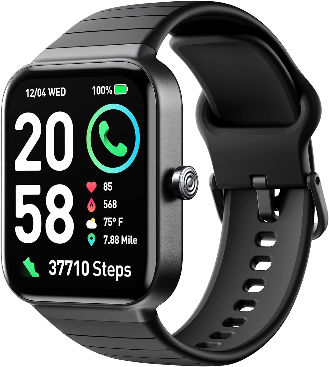 Fitpolo Smart Watch for Men Women,1.8” Touchscreen, Bluetooth Call, Alexa Built-in,24/7 Heart Rate, SpO2 Monitor, Step Counting, Sleep Tracking,IP68 Waterproof Fitness Tracker Watch for Android iPhone