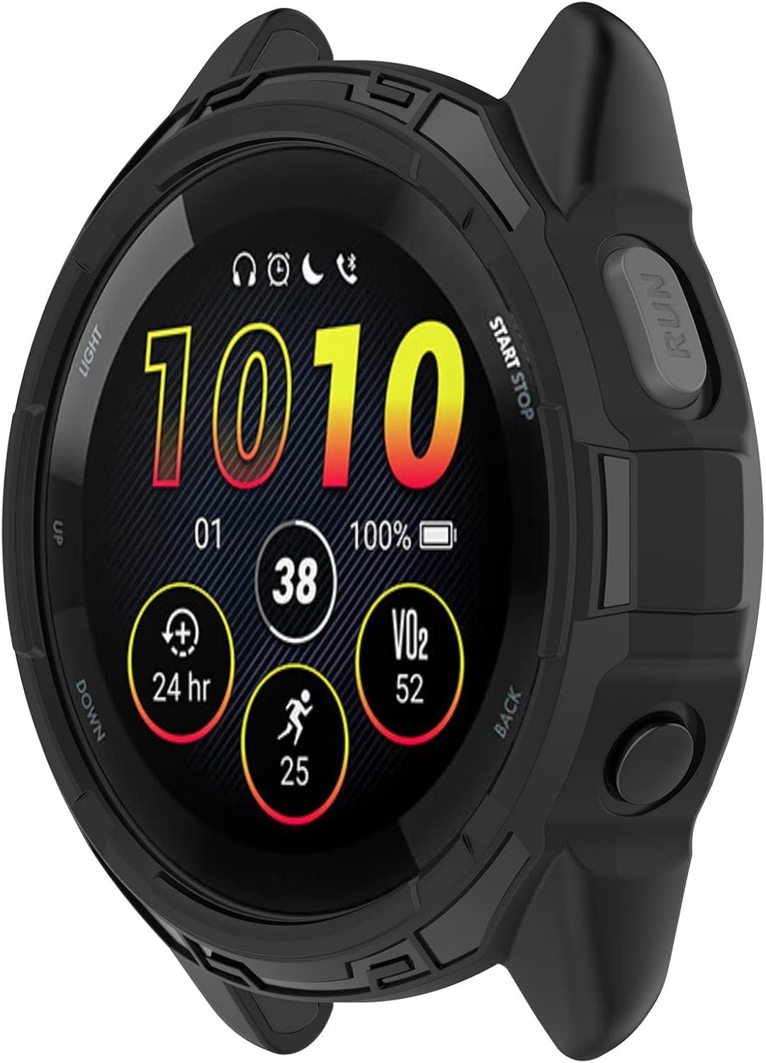 Case Cover Compatible with Garmin Forerunner 265, Disscool Soft Anti Drop TPU Protective Cases Smart Watch Accessories(Black)