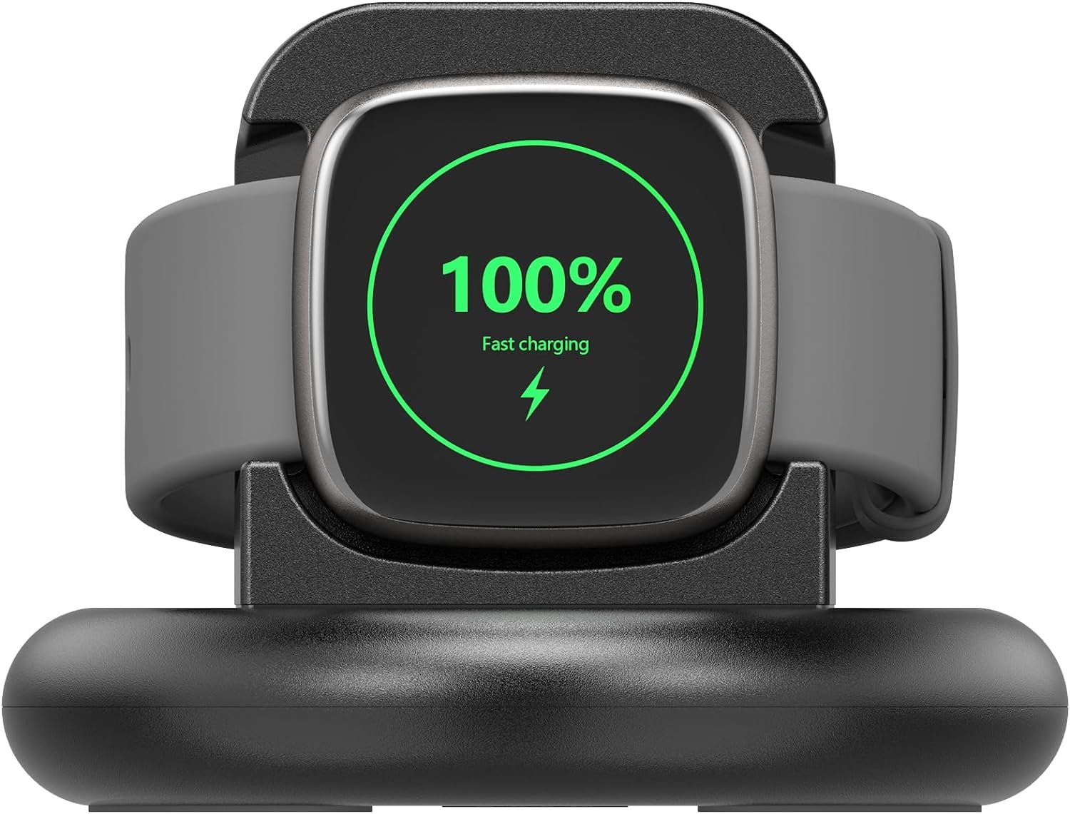 Vancle Charger for Fitbit Versa 4/Versa 3/Sense 2/Sense, Anti-Slip Charging Stand Dock with 4.4Ft USB Cable Cord for Sense 2/Sense/Versa 4/Versa 3 Smartwatch