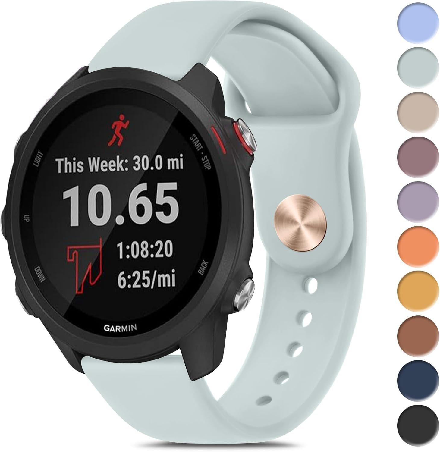 Meliya for Garmin Forerunner 245 Band Forerunner 55 Band, 20mm Replacement Band for Venu 2 Plus/venu Sq/Vivoactive 3/Vivomove HR/Forerunner 645/245 Music Band