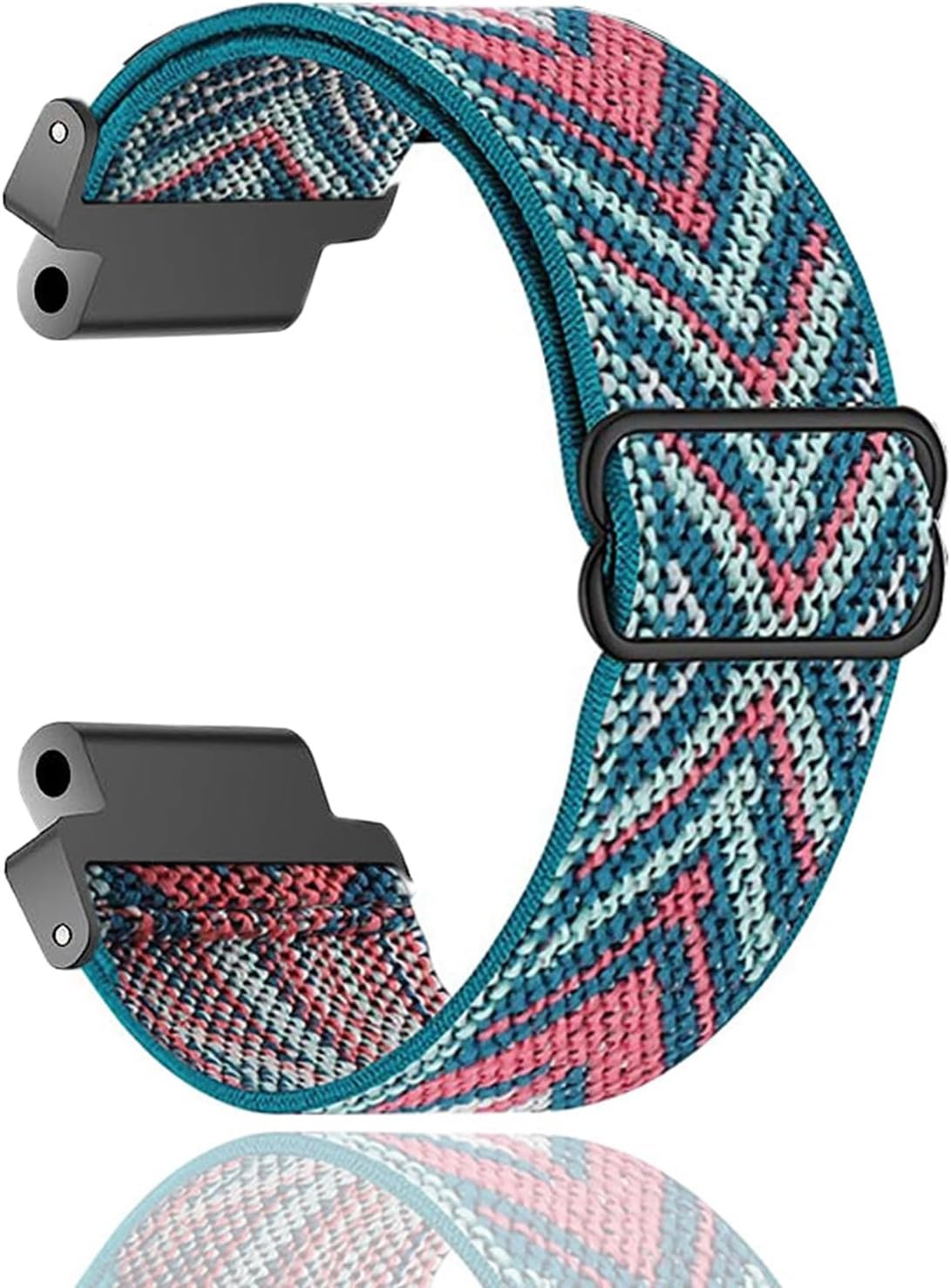 Compatible with Garmin Forerunner 235 Bands for Forerunner 220/230/235/620/630/735XT/235 Lite Women Men,Adjustable Stretchy Solo Loop Elastic Nylon Sport Strap for SmartWatch Replacement