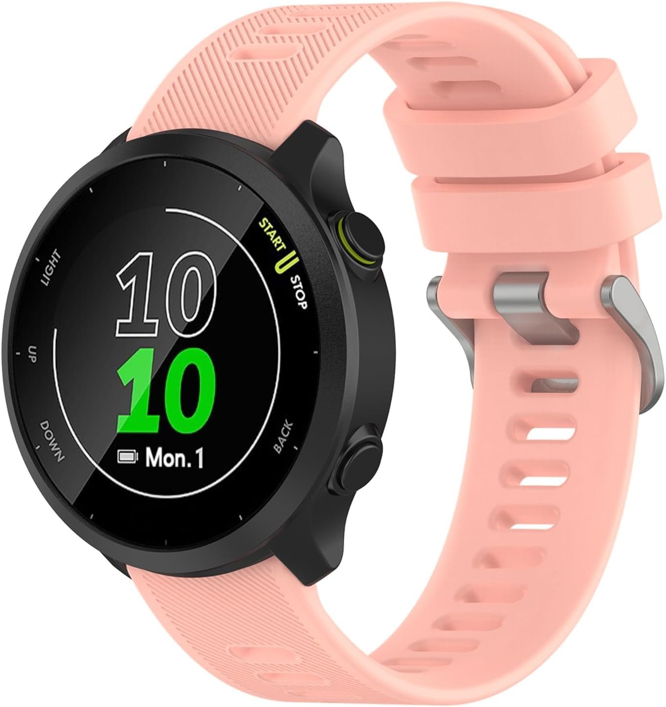 Compatible with Garmin Forerunner 55 Watch Band, 20mm Silicone Replacement Bands for Garmin Vivoactive 3 / Vivoactive 5 / Forerunner 245 / Forerunner 645 Smartwatch.