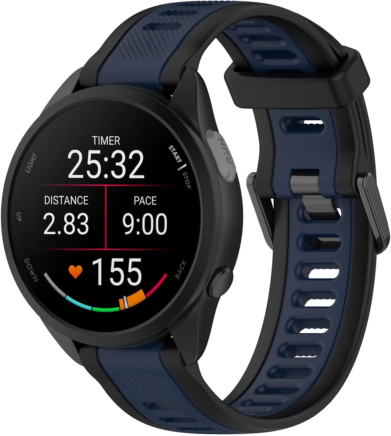 20mm Watch Bands Fit for Garmin Forerunner 165S 1655S, Garmin D2 Air X10 Quick Release Silicone Replacement Watch Bands Straps Wristbands Bracelet Fit for Garmin Forerunner 165 168