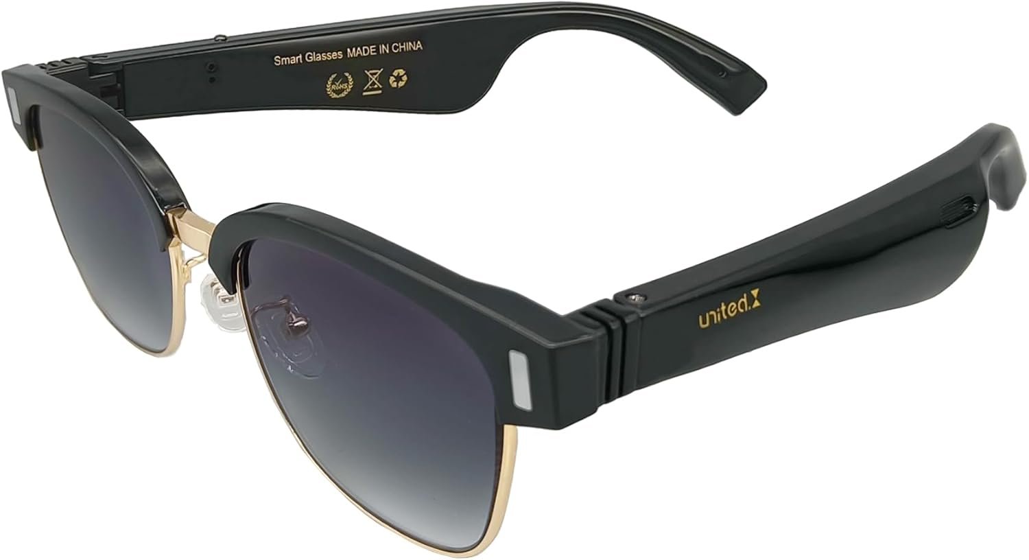 Bluetooth Sunglasses for Men Built-in Mic & Speakers, Smart Glasses Open Ear with Outdoor UV Protection and Voice Control for Men Women