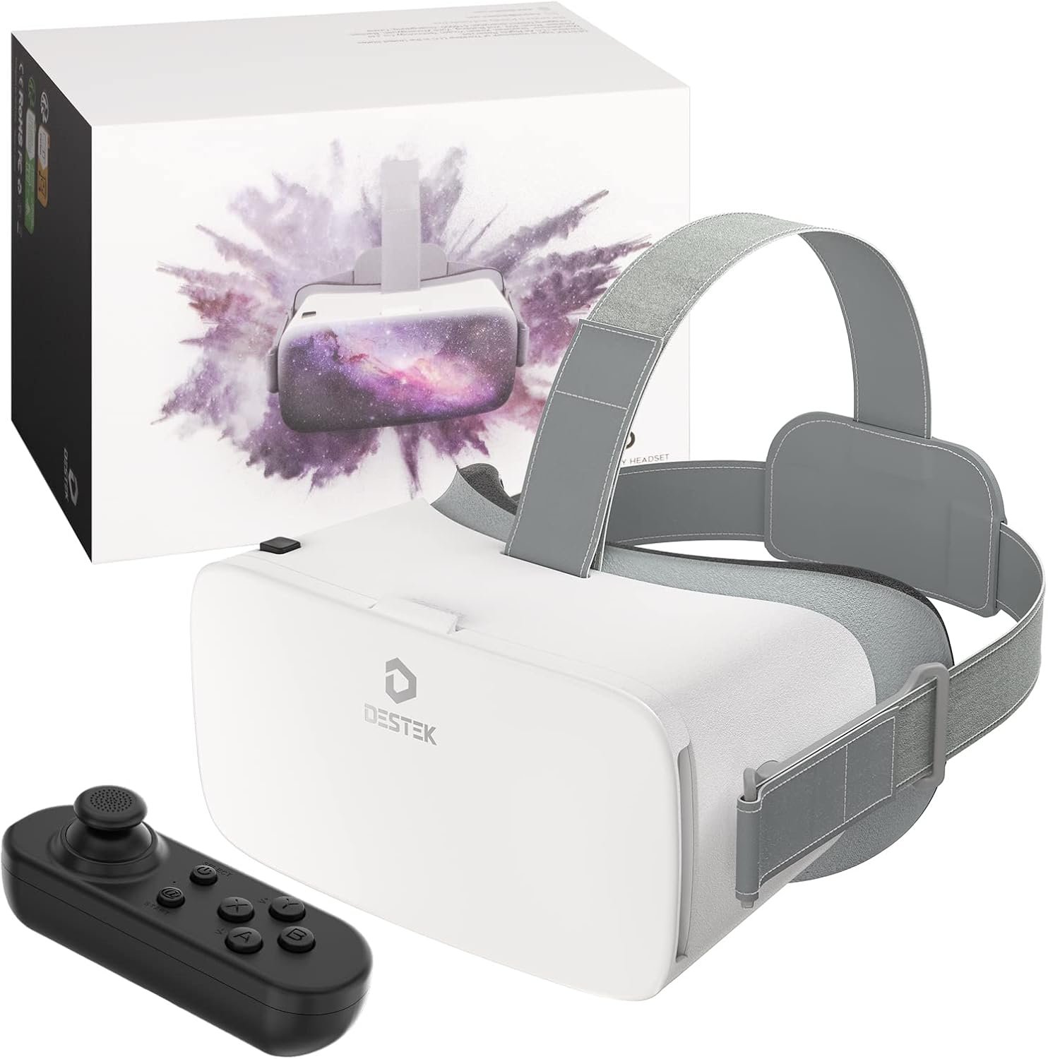DESTEK V5 VR Headset for Phone with Controller