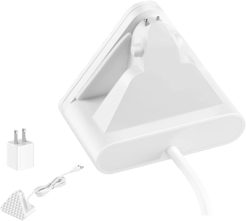 Charging Stand & Cable for RayBan Meta Wayfarer, Skyler & Headliner Oakley Meta HSTN Charger, USB-C Smart Glasses Charging Dock LED Indicator (White)