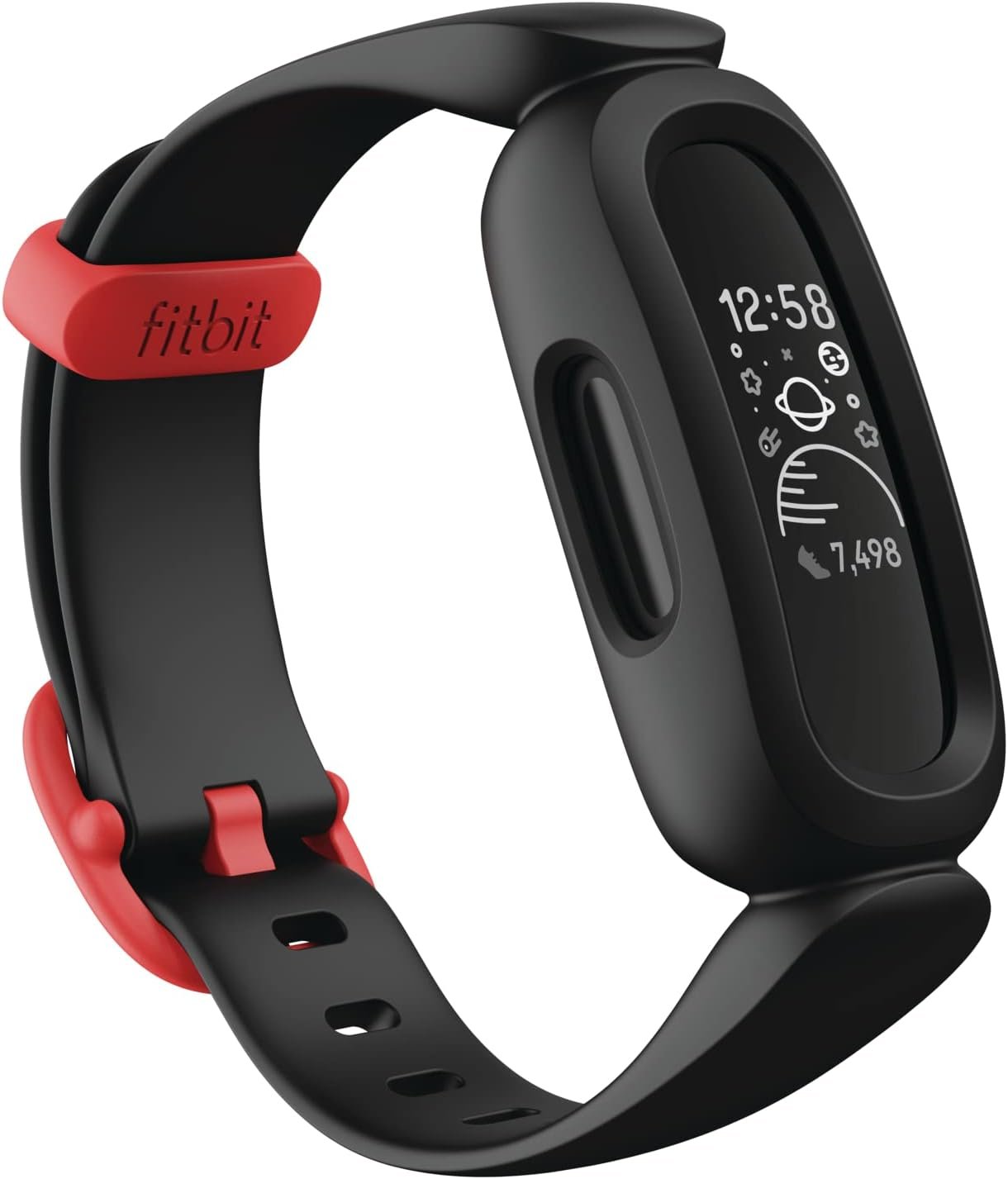 Fitbit Ace 3 Activity-Tracker for Kids 6+ One Size, Black/Racer Red