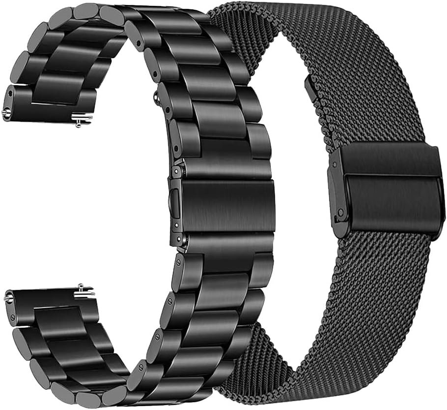 FitTurn Wrist Strap Compatible for KOSPET Tank M1 Pro/M1/M2/M3/M4/T2/T3/T4 Smart Watch Band, Replacement Metal Wristband for AMAZTIM C20 Pro/C20/M2/T2 Stainless Steel Bracelet Adjustable Belt Loop