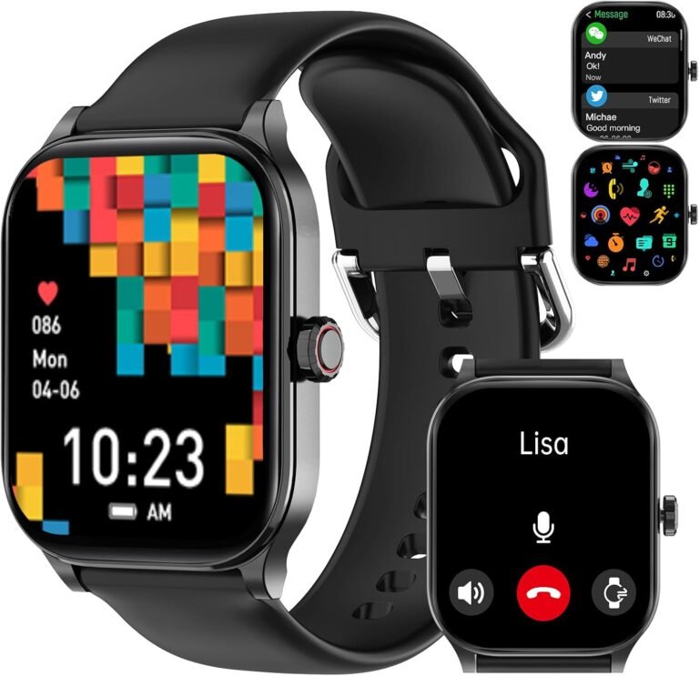 Smart Watch for Women Men with Heart Rate Tracking, IP68 Waterproof, 100+ Sports Modes, and 30-Day Battery Life