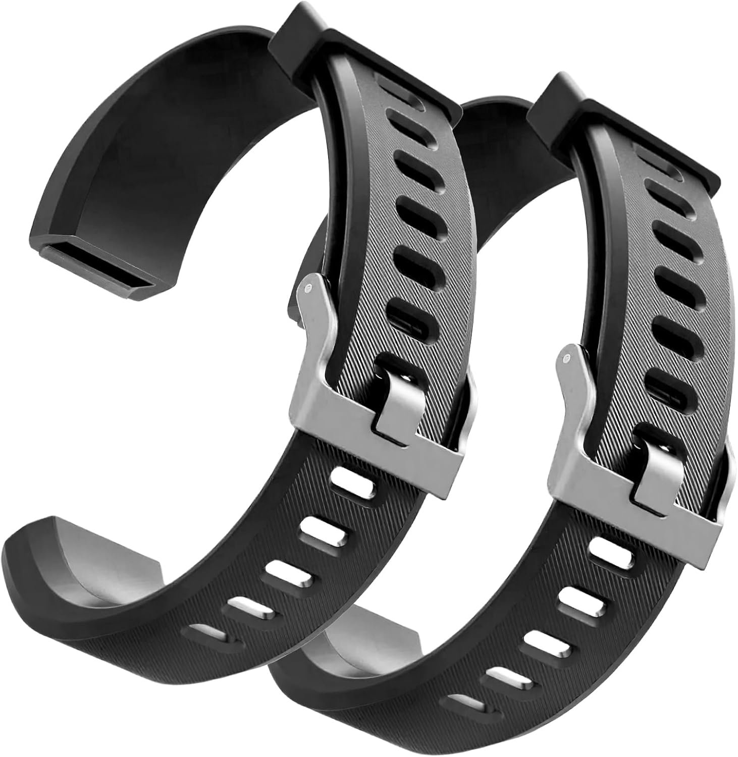 Wrist Bands Replacement for ID115Plus HR, Black Fitness Watch Wristbands Set for Very Fit Pro Activity Tracker Smart Watch Bands Straps