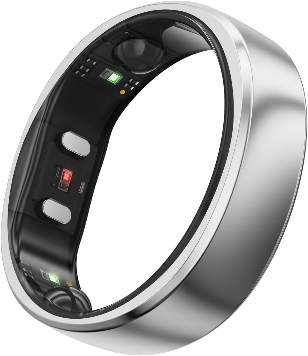 RingConn Gen 2 Smart Ring (Silver, Size 6) Gen 2 Charger