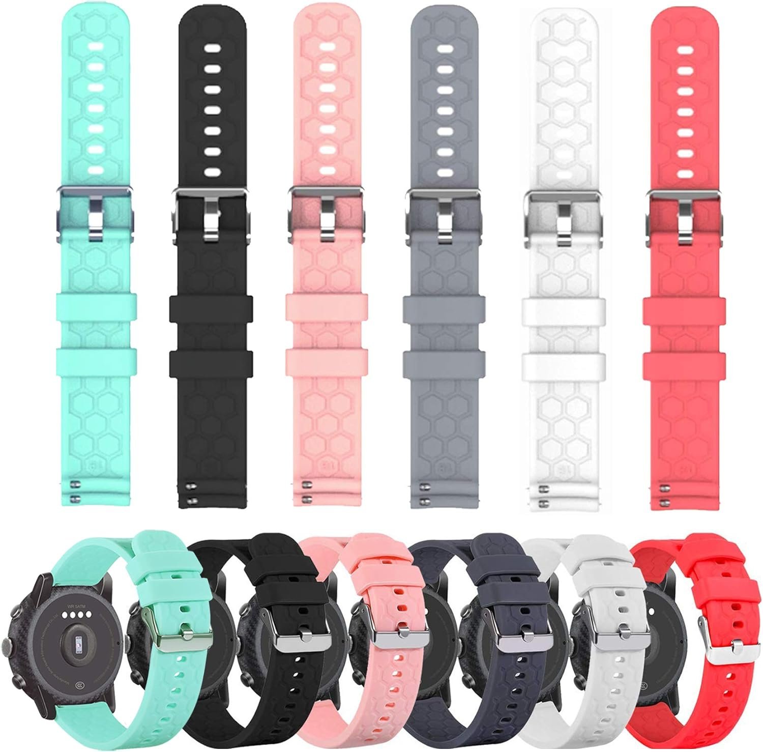 Chofit Compatible with LIVIKEY 41MM Watch Strap,Soft Silicone Smart Watch Wristband Adjustable Quick Release Replacement Band Smartwatch Accessories