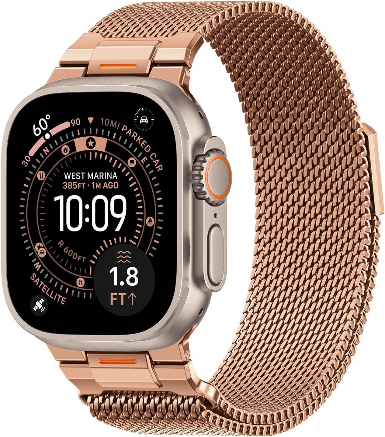 BXUXOHS Milanese Loop- Compatible with Apple Watch Ultra 3 2 1 Band for Men 49mm 46mm 45mm 44mm 42mm 41mm 40mm 38mm,Magnetic Mesh Metal Strap Wristband for iWatch SE 3/2 Series 11/10/9/8/7/6/5/4 Ultra