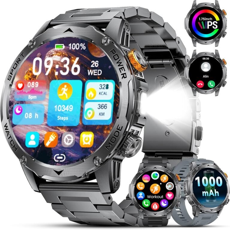 EF12 Military Smartwatch Review: 1000mAh Battery, 110+ Sports Modes, and IP68 Durability for 2026