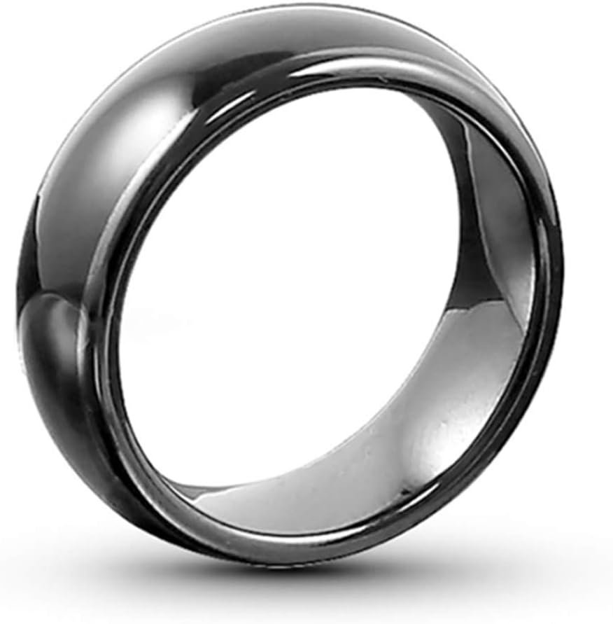 HECERE T5577 or UID chip RFID Black Ceramics Smart Finger rewrite Ring 125KHZ/13.56MHZ Wear for Men or Women (T5577 125KHZ-16MM)