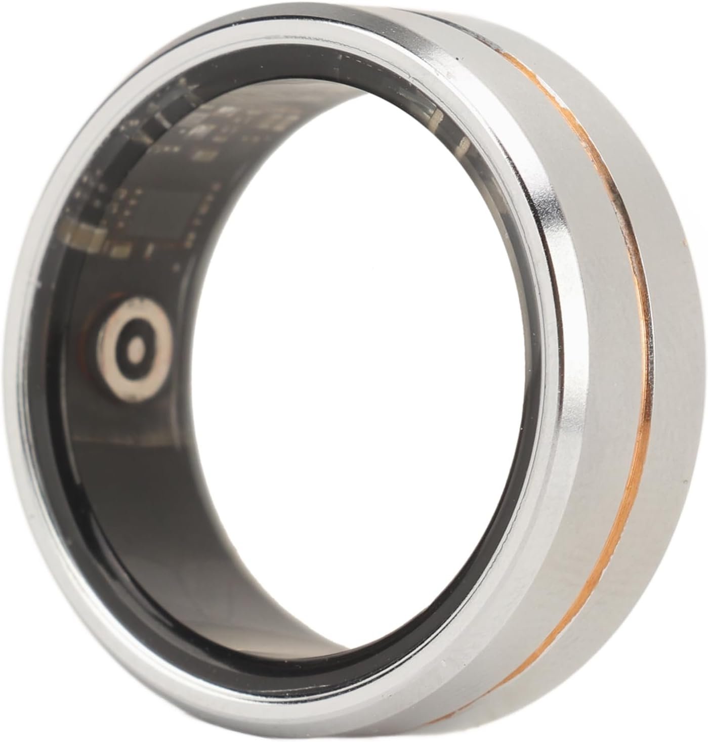 ASHATA Smart Ring Health, Health Ring to Monitor Fitness Pedometer Sleep Data, Take Photo, IP68 Smart Health Ring for Men Women, Gold and Silver (12)