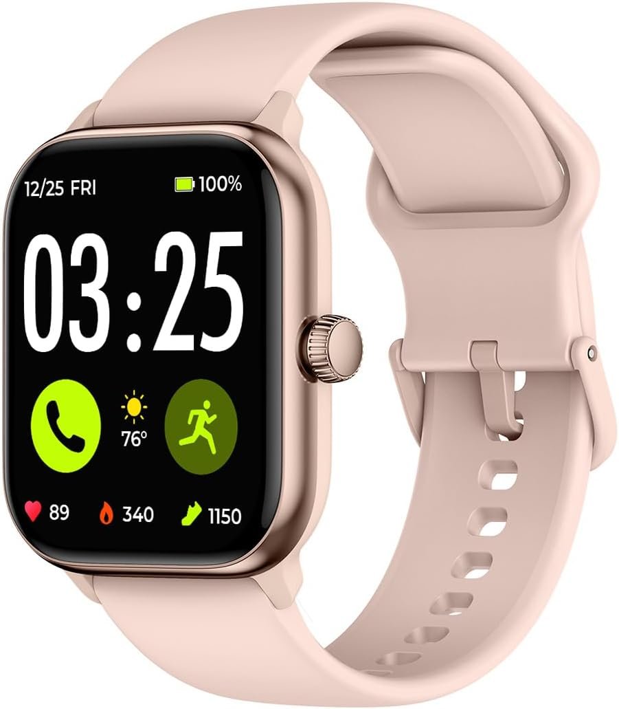 Spade & Co Health Smartwatch 4 - Smartwatch for Men & Women, Heart Rate, Sleep & SpO2 Monitor, Pedometer, Fitness Tracker, Answer/Make Calls IP68 Waterproof iOS & Android Compatible