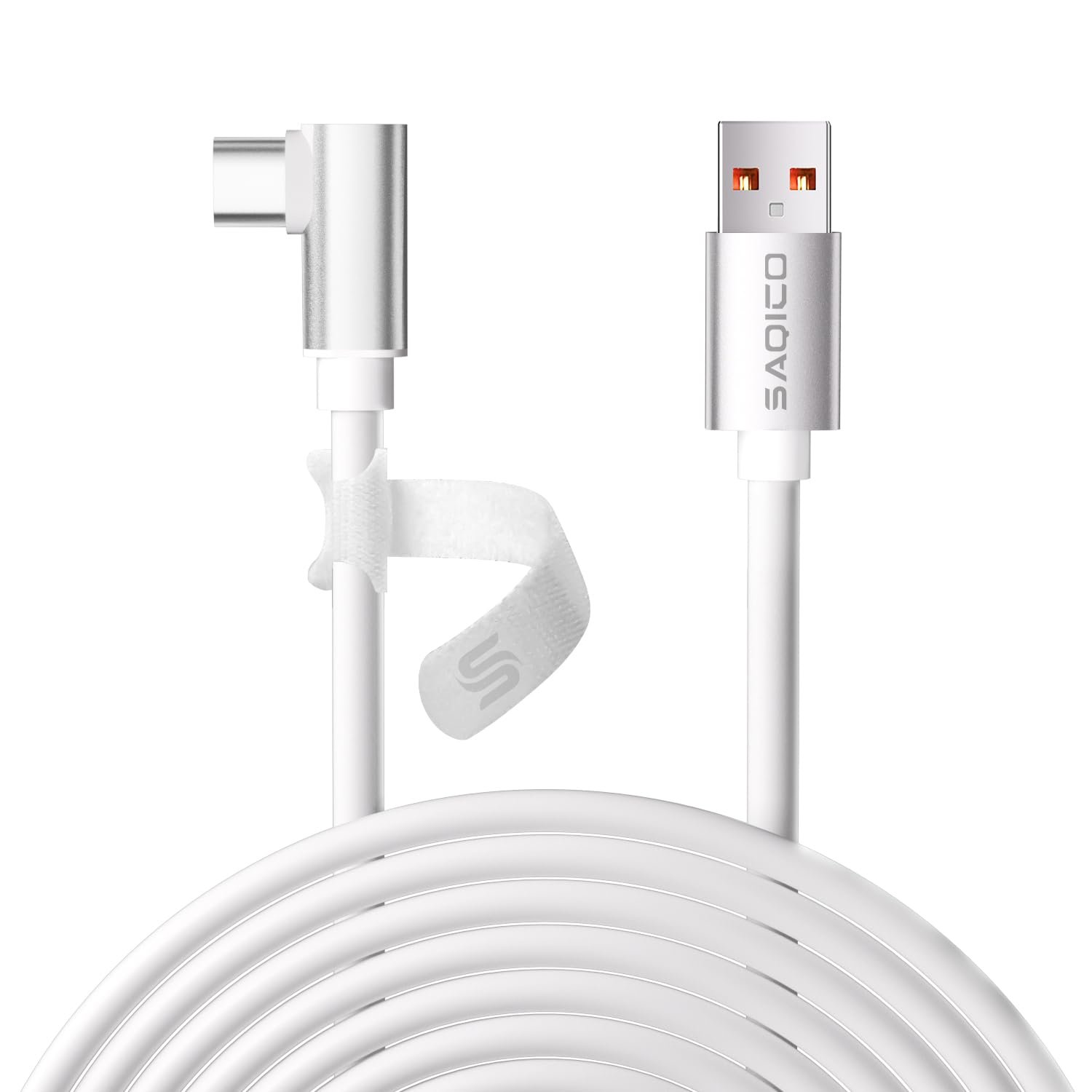 Saqico 16FT Link Cable for Meta Quest 3/ Quest 3S, for Oculus Quest 2/Pro/Pico 4, USB 3.0 Data Cable to USB C Link Cable with 5Gbps Super High Speed VR Accessories for Virtual Reality Quest Headset