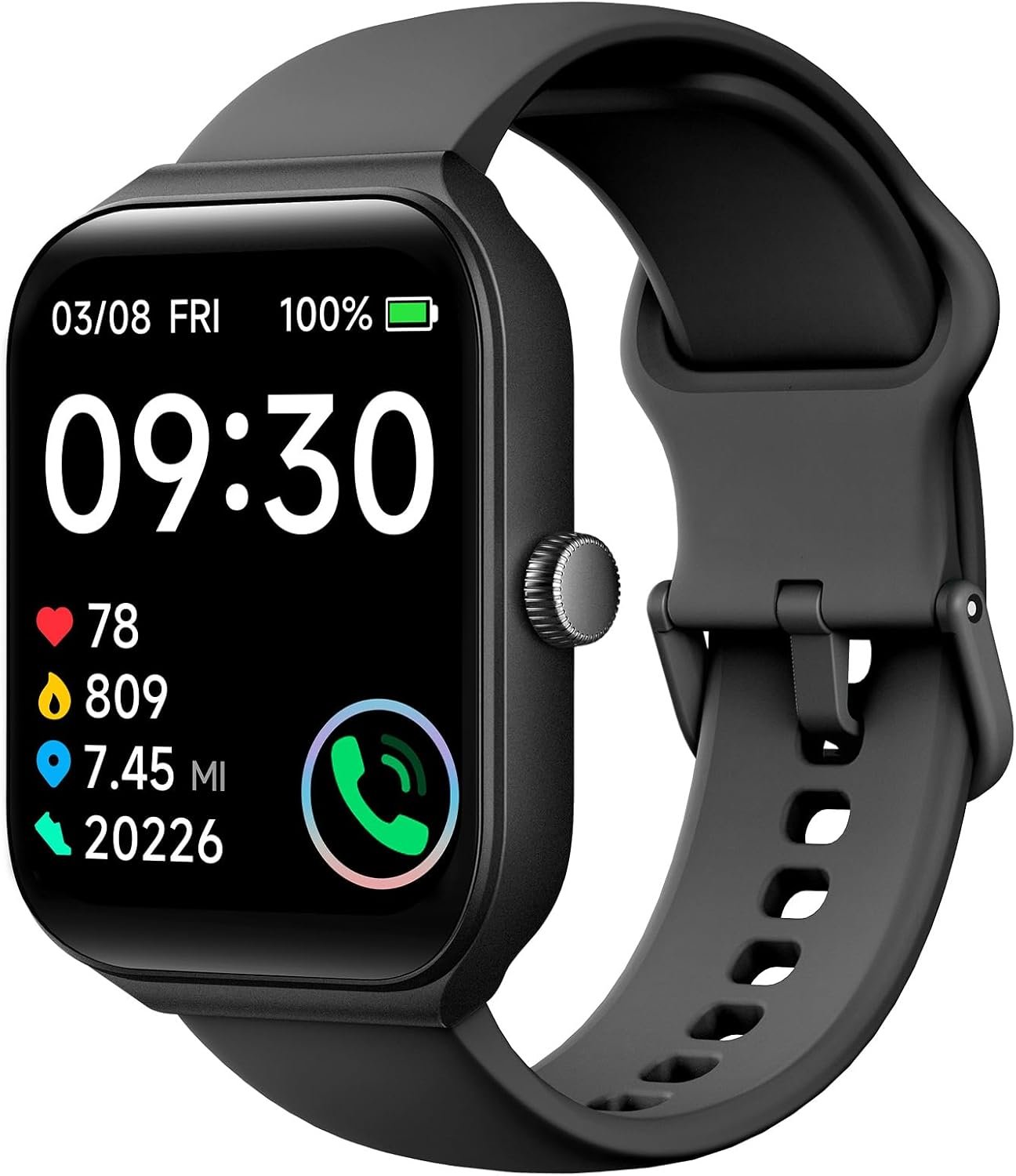 TOOBUR Smart Watch for Men Women Alexa Built-in, 1.95" Fitness Tracker with Answer/Make Calls, IP68 Waterproof/Heart Rate/Sleep Tracker/100 Sports, Fitness Watch Compatible Android iOS