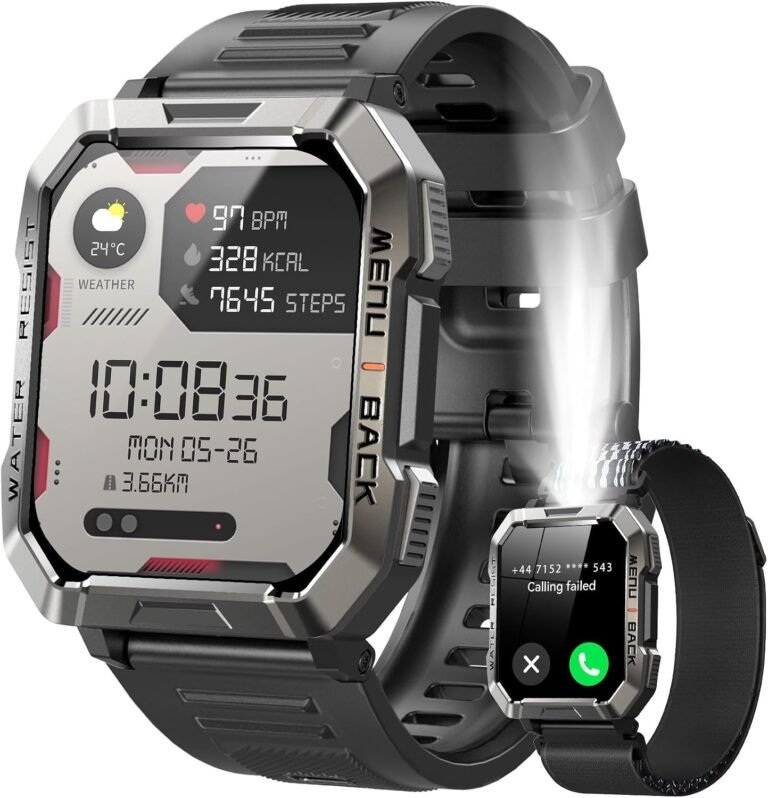 IOWODO W60 Military Smart Watch for Men (Answer/Make Calls) Review